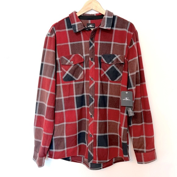 O'Neill Other - O’Neill Shirt Mens L Glacier Super Fleece Long sleeve Snap Front Pockets